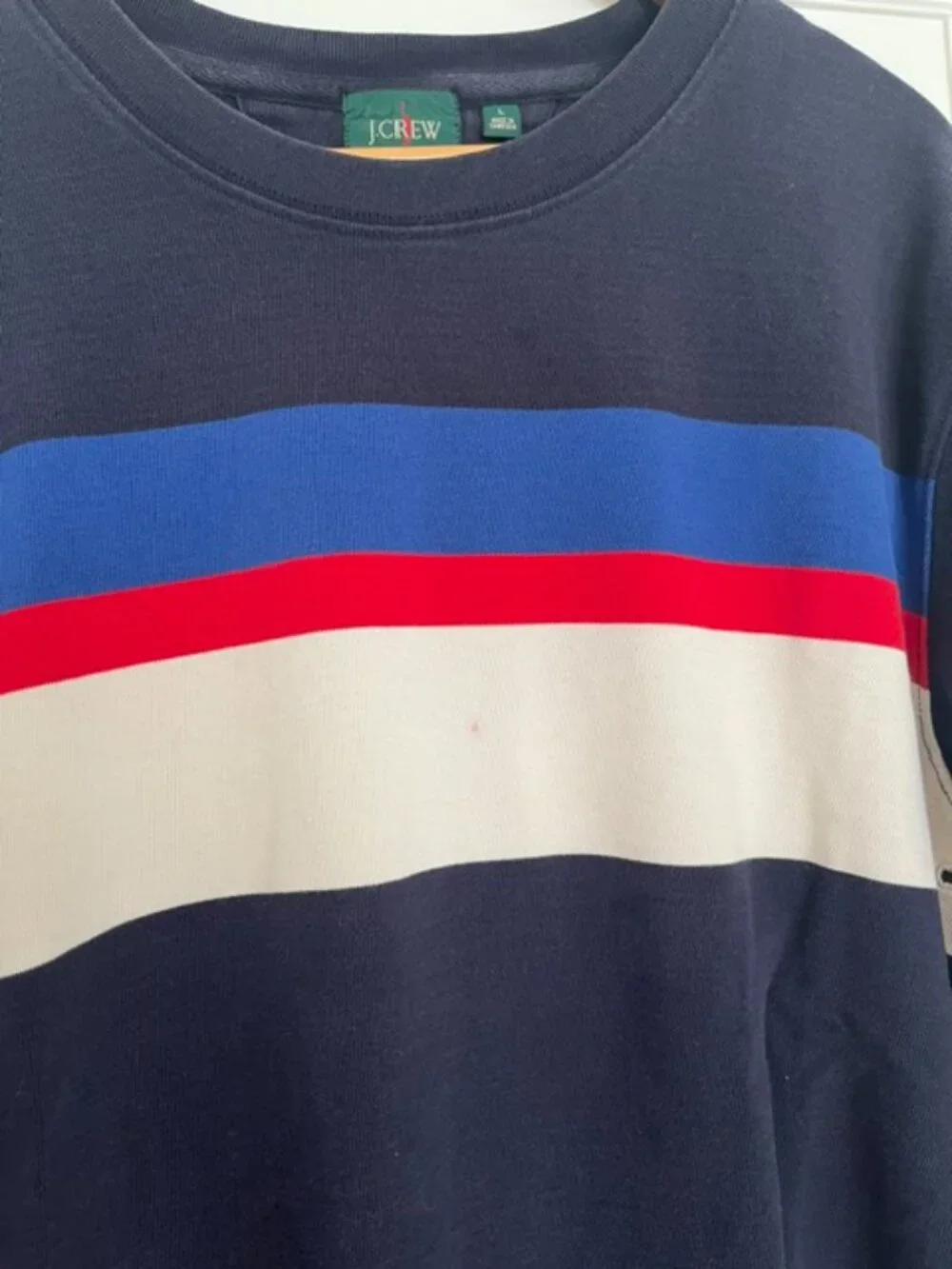 J. Crew Striped Rugby Crewneck Shirt | Size Large